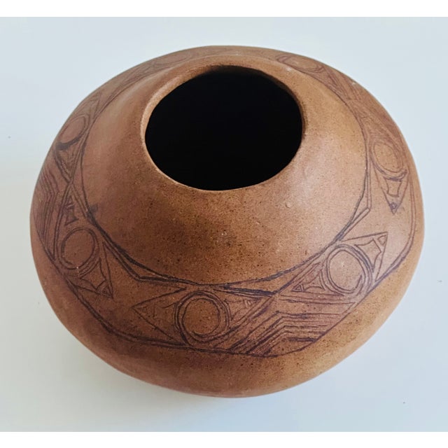 Jennifer Lee Pottery Vessel Organic Modern Folk Art For Sale - Image 4 of 6