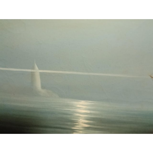 1970s P. Davis Original Seascape Paintings For Sale - Image 4 of 5