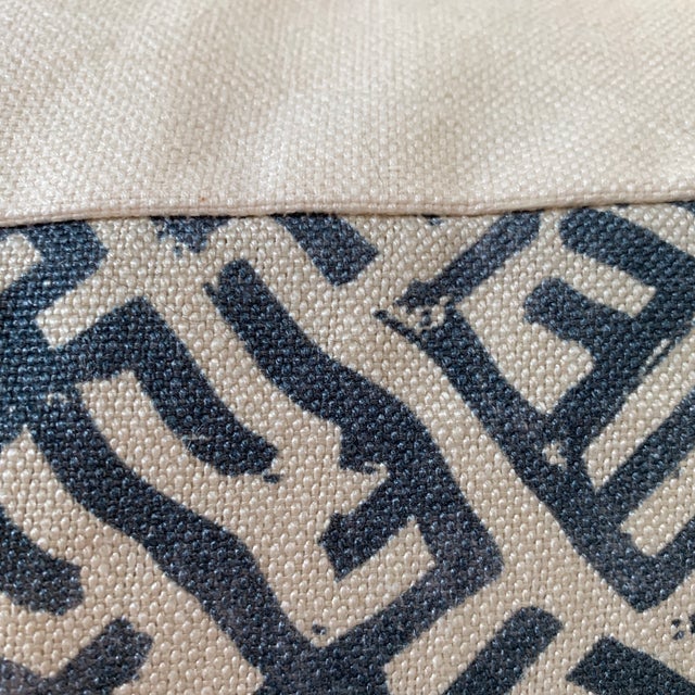 Zak & Fox Basilica Blue and Natural Linen Pillow Cover Chairish