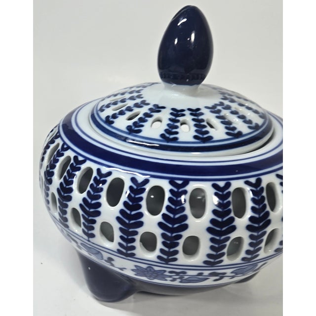 Ceramic Vintage Blue Delft Candle Holder For Sale - Image 7 of 12