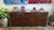Wood Century Furniture 1970’s 4-Door Burlwood and Brass Credenza For Sale - Image 7 of 8