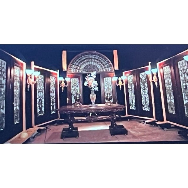 Late 19th Century John La Farge Stained Glass Door With Scroll Centerpiece For Sale - Image 11 of 12