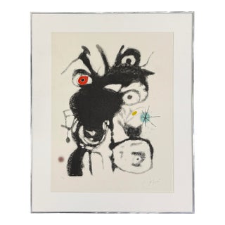 Joan Miró, Plate 4 From Espriu-Miro, Dupin 872 (Large Signed Aquatint Etching), 1975 For Sale