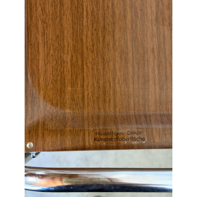 Teak Folding Two-Tier Bar Cart Germany Mid-Century Modern 1960s For Sale In Los Angeles - Image 6 of 11