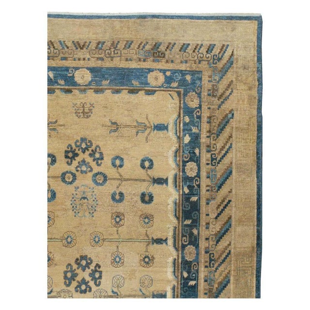 Galerie Shabab Collection Early 20th Century Handmade East Turkestan Khotan Gallery Carpet, Circa 1900 For Sale - Image 4 of 9