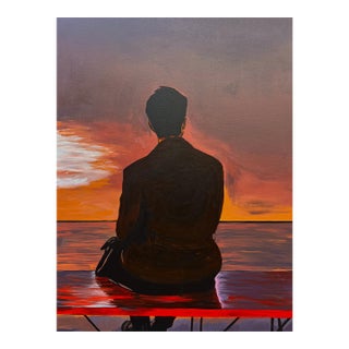 Still Waiting, Painting by Emmanuel Akolo (2025) Acrylic on Canvas For Sale