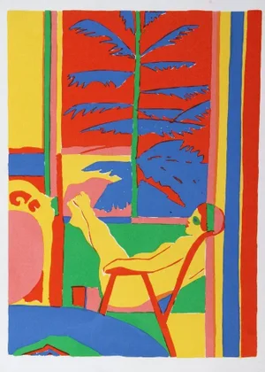 John Grillo, "Lady in Chair," Silkscreen
