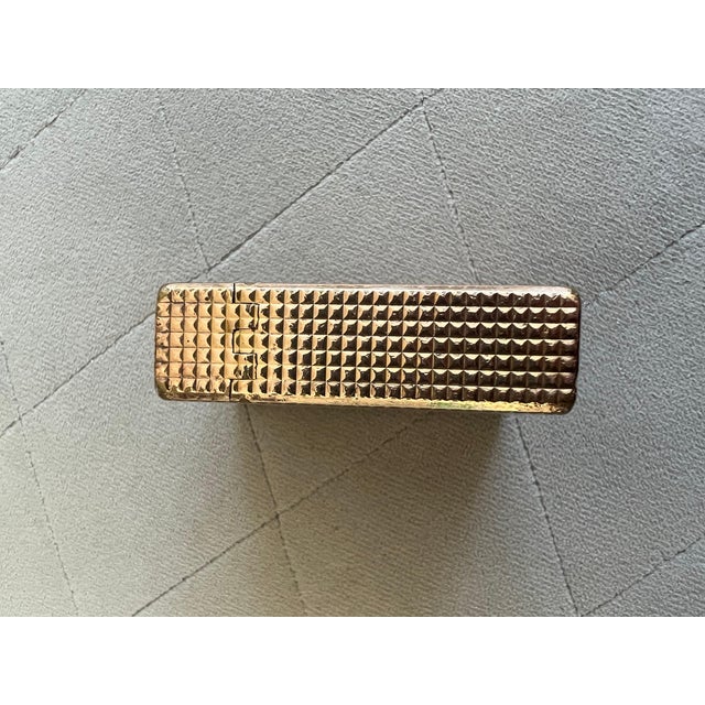 Vintage Gold-Plated Diamond Head Pocket Gas Lighter By S. T. Dupont, Paris For Sale - Image 18 of 18