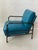 Animal Skin Donovan Turquoise Blue Pebble Grain Leather Nailhead Club Chair by Cort Furniture For Sale - Image 7 of 7