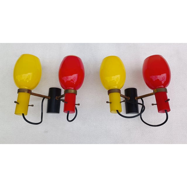 Glass Wall Lamps, Italy, 1950s, Set of 2 For Sale - Image 14 of 14