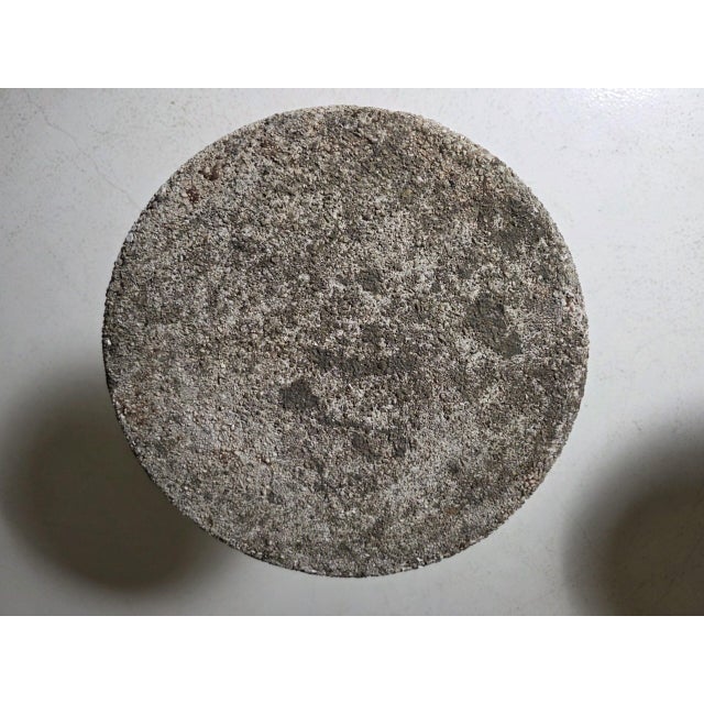 Gray French Cast Concrete Stool or Side Tables, 1970s, Set of 4 For Sale - Image 8 of 9