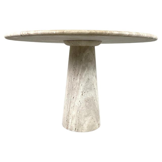 Travertine Dining Table in the style of Angelo Mangiarotti, 1970s For Sale - Image 11 of 11
