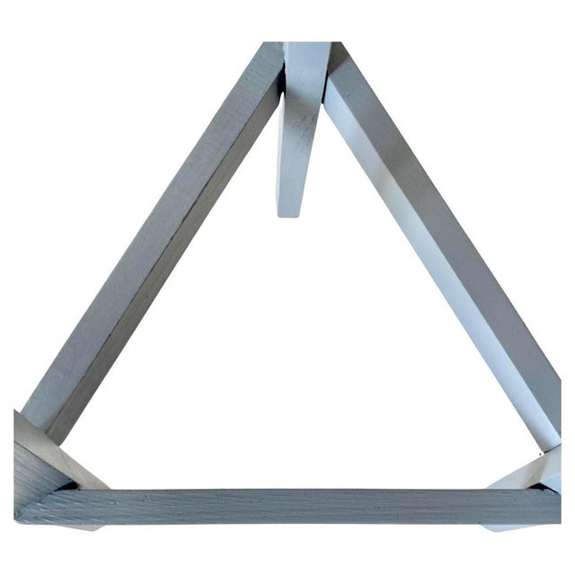 Gray Large Vintage Wood Pedestal, Italy, 1950s For Sale - Image 8 of 12