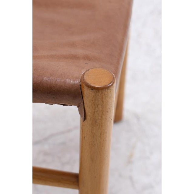 Mid-Century Wooden and Leather Dining Chair, 1960s-1970s For Sale - Image 9 of 16