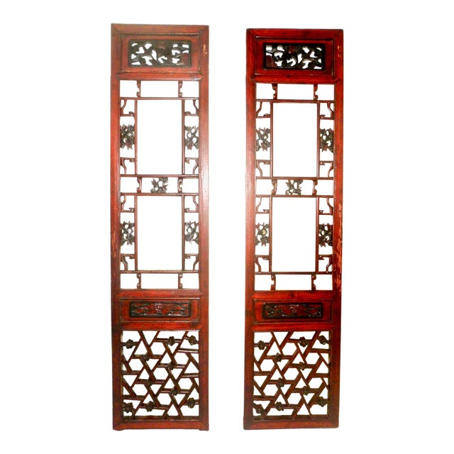 Antique Chinese Screen PanelsCunninghamia wood, Circa 1800-1849 - A Pair For Sale