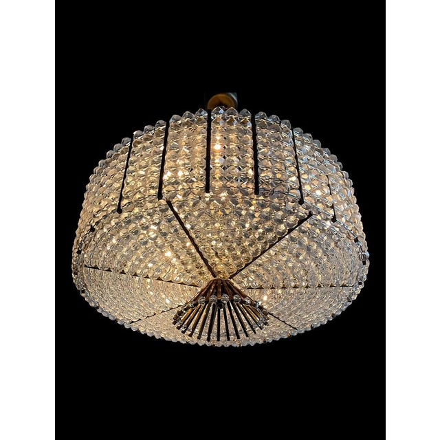 Acrylic, Crystal, Glass and Gilt Brass Chandelier attributed to Emil Stejnar for Rupert Nikoll, 1950s For Sale - Image 13 of 17
