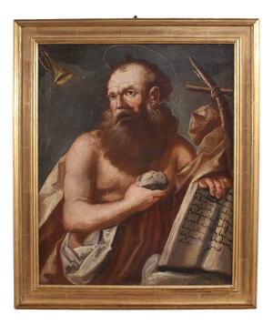 Religious Artist, Penitent Saint Jerome, 1640, Oil on Canvas, Framed