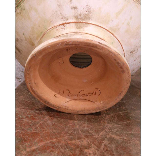 Early 21st Century French Handmade Terracotta Bowl Urn Planters by La Madeleine in Anduze - Set of 2 For Sale - Image 11 of 12