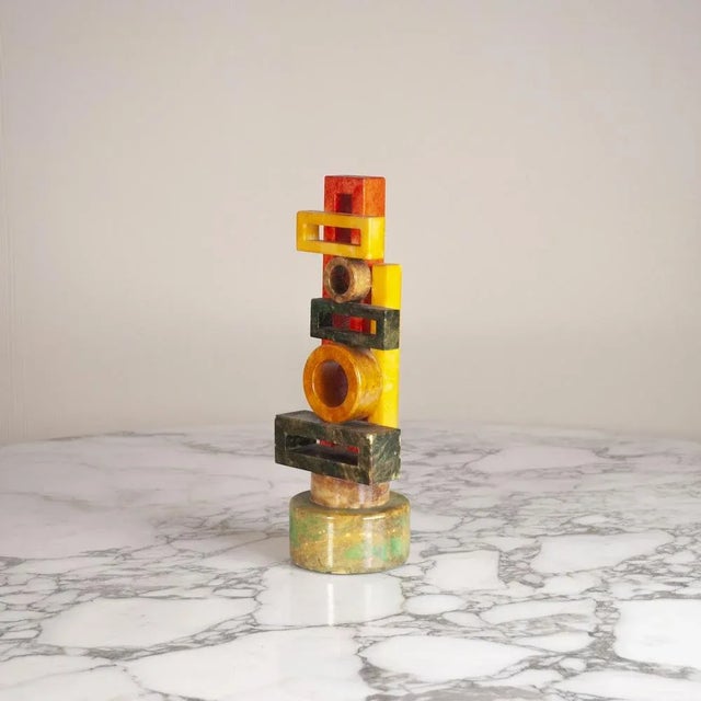 Modern Marble Totem Sculpture, 1970s For Sale - Image 4 of 6