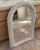 1970s Vintage Arched White Wicker Wall Mirror For Sale - Image 5 of 9