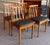 Mid-Century Modern Set of Four Low Profile Mid Century Modern Teak Frame Dining Chairs c.1960 For Sale - Image 3 of 5