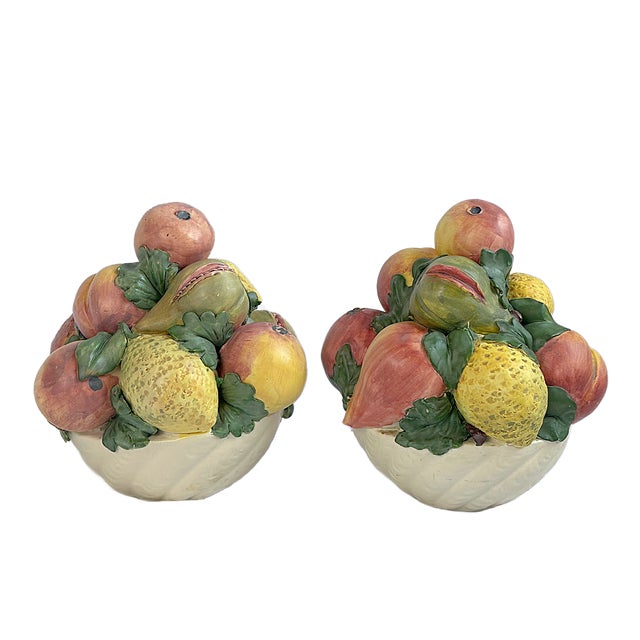 Mid-20th Century Italian Trompe L’Oeil Fruit Topiary's - A Pair For Sale - Image 4 of 4