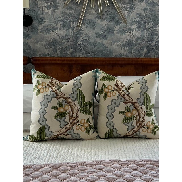 From Brunschwig and Fils comes this contemporary design, featuring floral stripes throughout. "Josselin" in Aqua and Mist...