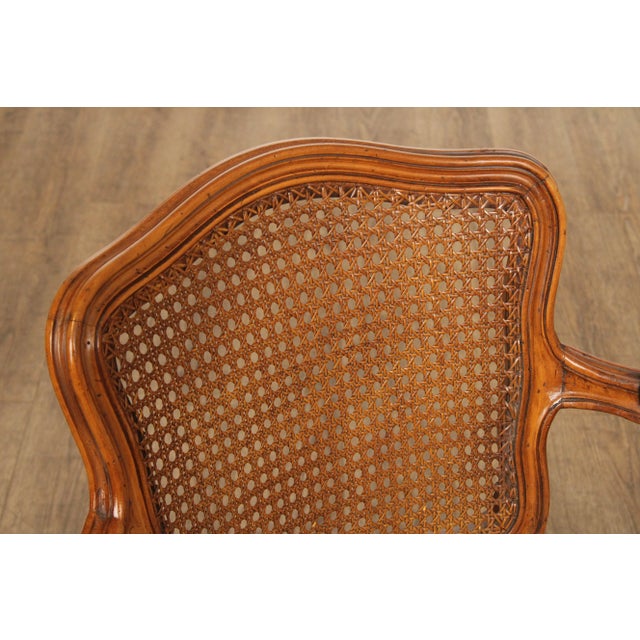 French French Louis XV Style Carved Frame and Caned Fauteuil Armchair For Sale - Image 3 of 12