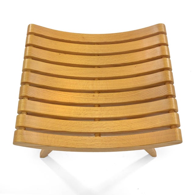 Brown Edward Durell Stone Oak Bench For Sale - Image 8 of 10