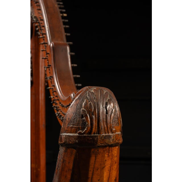 Wood Late 18th Century Cousineau Workshop French Pedal Harp For Sale - Image 7 of 9