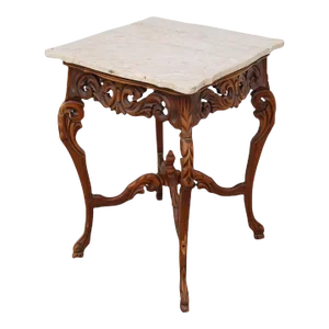 Mid 20th Century W & Z Rococo Style Marble Side Table
