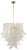 Large Suspension Chandelier with Murano Clear Glass Leaves, Italy, 1990s For Sale