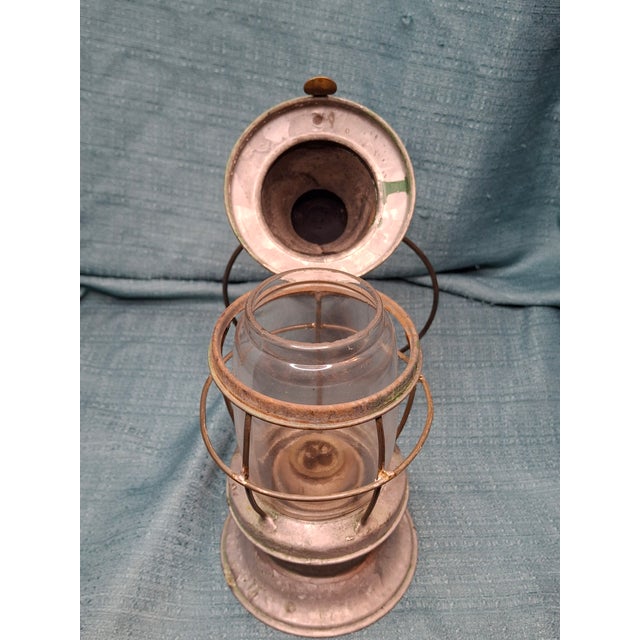 Rare Miniature Bell Top Bell Bottom Antique Lantern "Rain Lantern" Style C. 1870 For Sale - Image 4 of 17