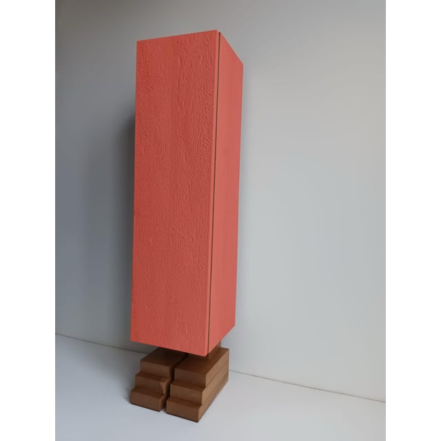 Contemporary Mayan Totem Pompeian Red by Pietro Meccani for Meccani Design For Sale - Image 3 of 16