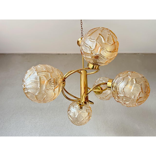Gold Vintage Sputnik Pendant Light, 1970s For Sale - Image 8 of 15