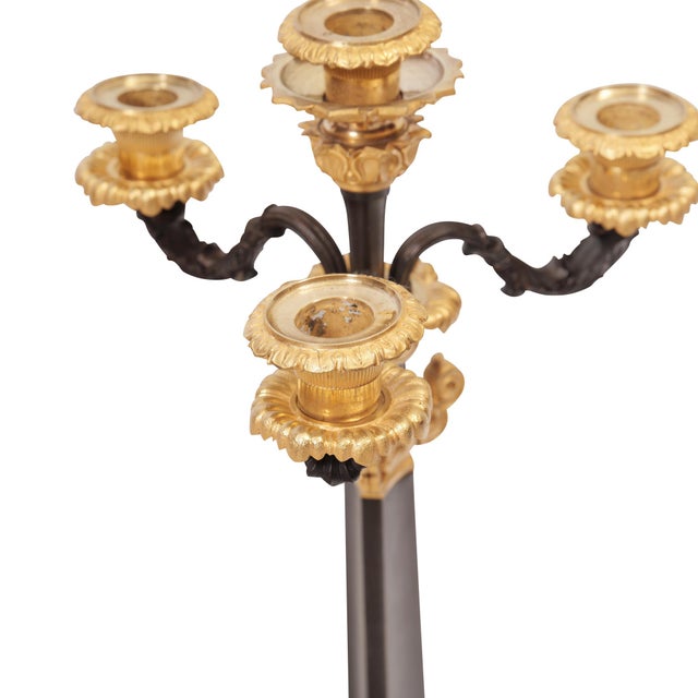 4-Light Candelabras in Gilt Bronze, France, 1870s, Set of 2 For Sale - Image 6 of 8