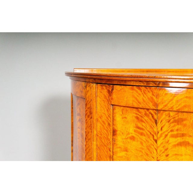 19th Century Biedermeier Corner Cabinet in Birch For Sale - Image 15 of 18