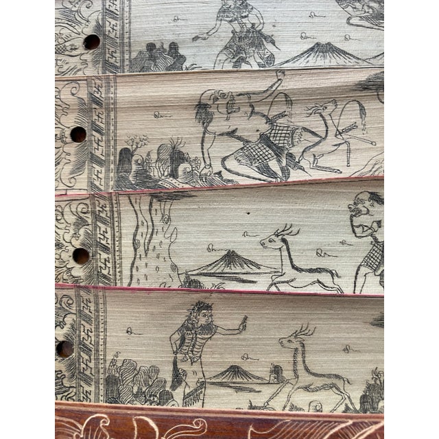 Antique Southeast Asia Buddist Palm-Leaf Manuscript | Chairish