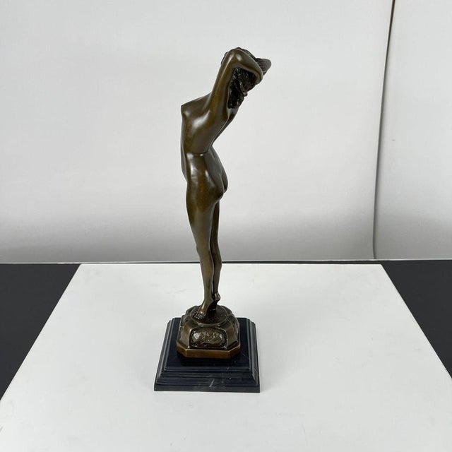 Philips, Art Deco Sculpture of a Nude Woman, 20th Century, Bronze For Sale - Image 3 of 12