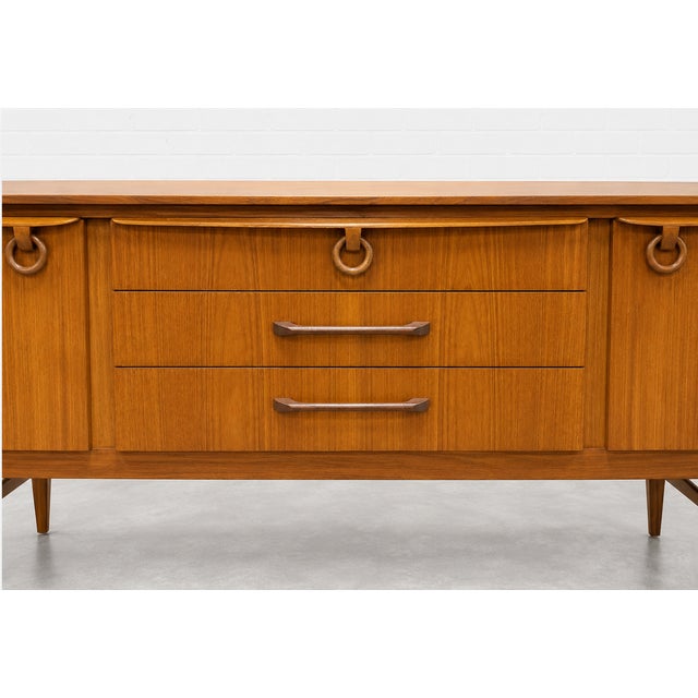 Mid Century Modern Long Teak Sideboard by Elliots of Newbury, Made in England, C. 1960’s For Sale In New York - Image 6 of 17