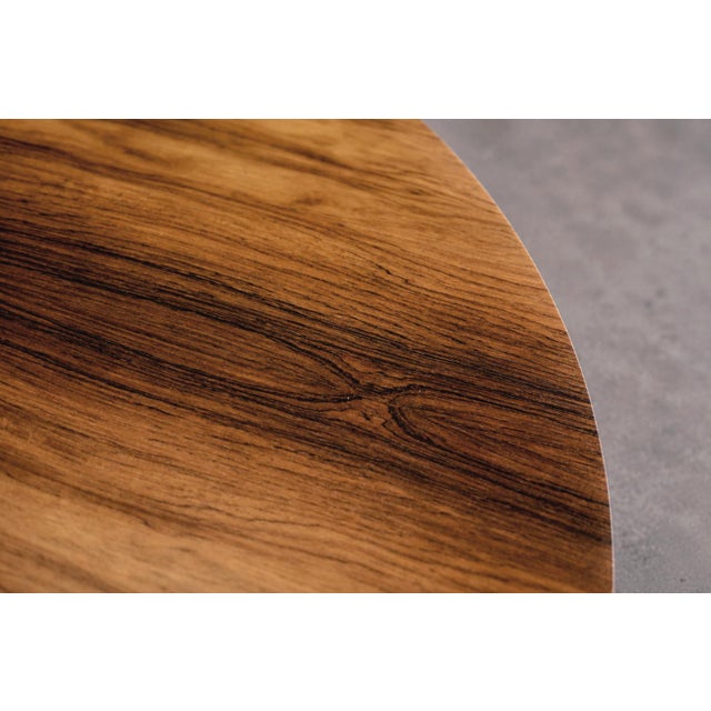 Vintage German Round Rosewood Coffee Table from Ilse Möbel, 1970s For Sale - Image 6 of 16
