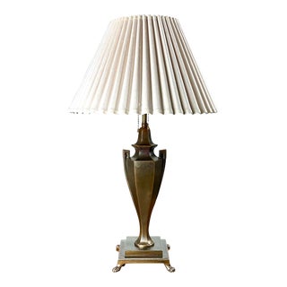 Antique Neoclassical Bronze Two-Light Urn Shape Table Lamp For Sale