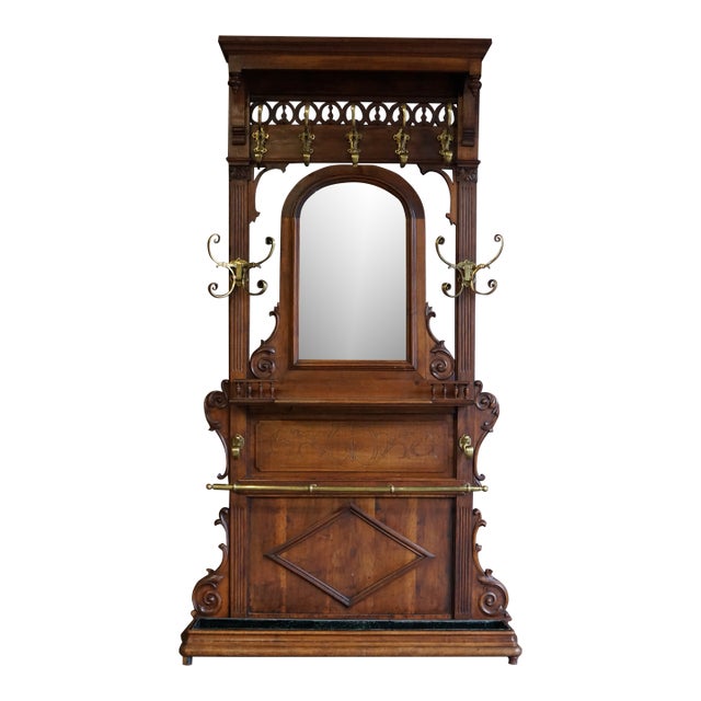 Antique French Hall Tree For Sale
