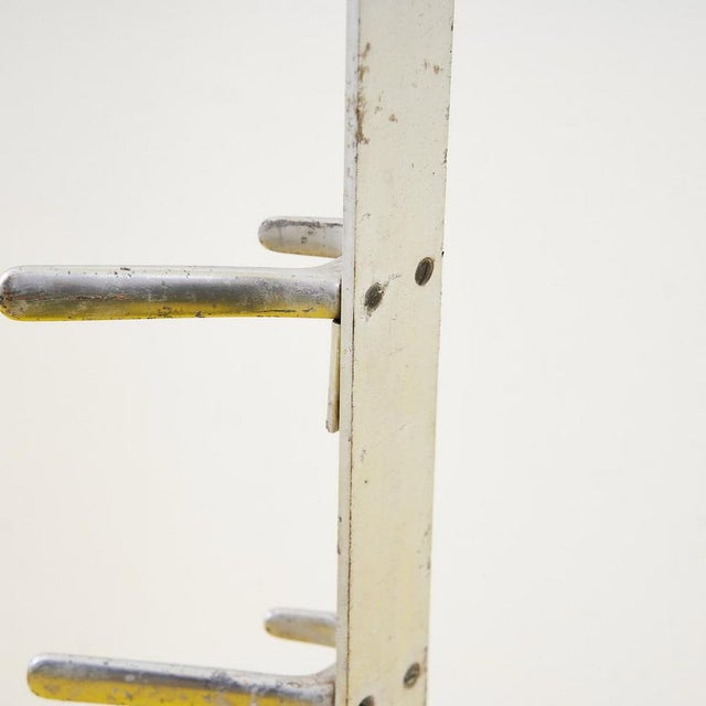Gray Vintage Aluminum School Coat Hanger For Sale - Image 8 of 9
