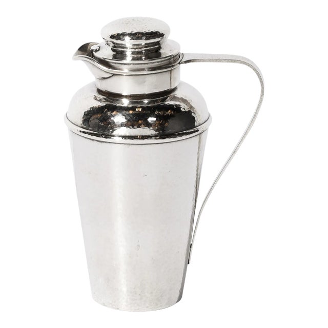 Art Deco Hand-Hammered Sterling Silver Cocktail Shaker by Gorham For Sale