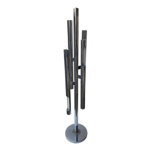 Floor Lamp Organ Metal Chrome by Gaetano Sciolari, Italy, 1970s