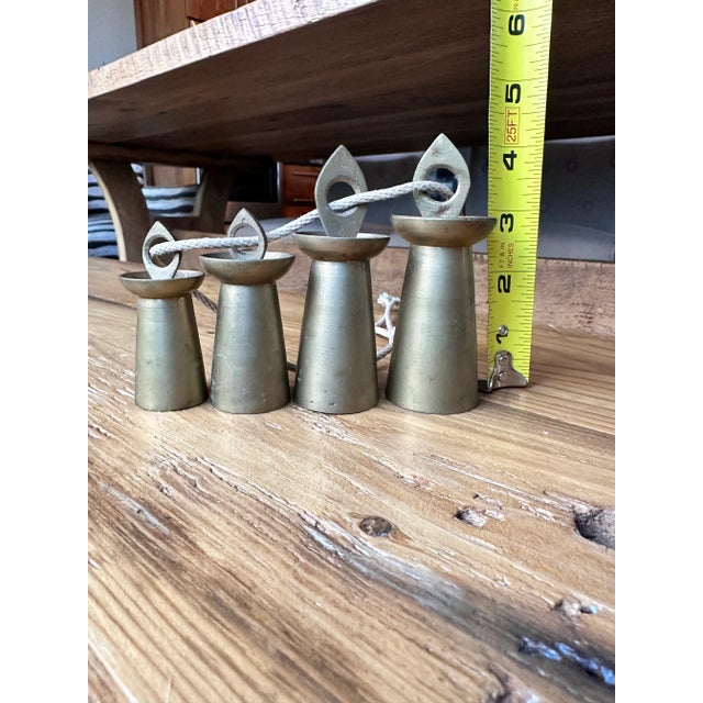 Rustic Brass Bells Graduated Set of 4 For Sale - Image 3 of 10