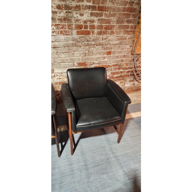 Wood Mid 20th Century Pair of Rosewood Arm Chairs by Torbjorn Afdal For Sale - Image 7 of 10