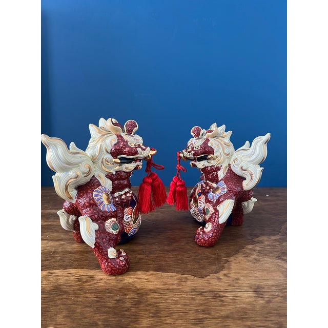 Pair of Vintage Foo Dog / ShiShi Guardian Lions For Sale - Image 11 of 18