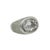 Contemporary 13.50 Carat Oval Checkerboard Cut Green Amethyst Pave 14k White Gold Dome Ring, Size 7.25 For Sale - Image 3 of 7